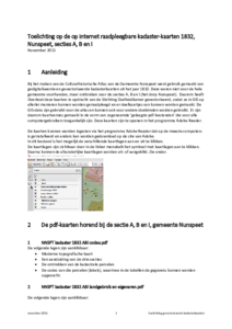 2 Toelichting Kadasterkaarten van Nunspeet 1832,